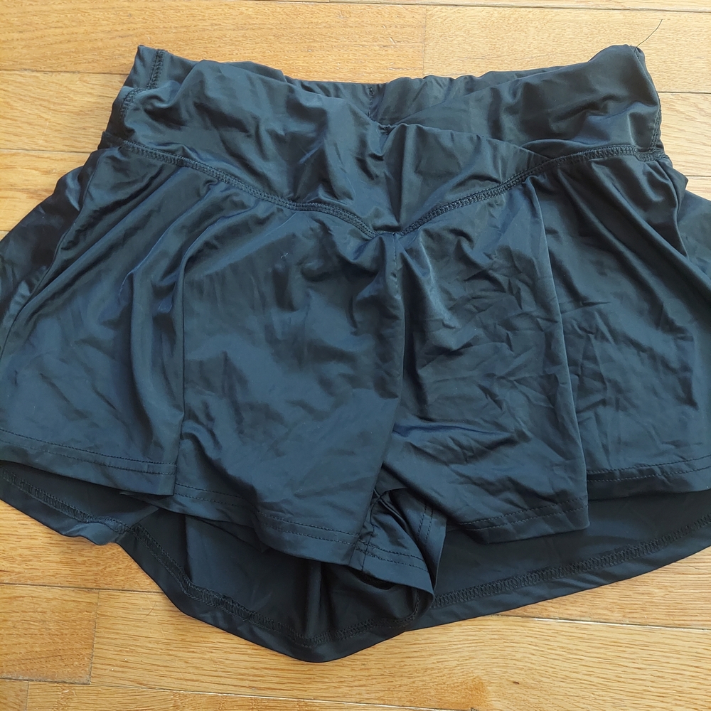 SHEIN Black Flutter Shorts for Women